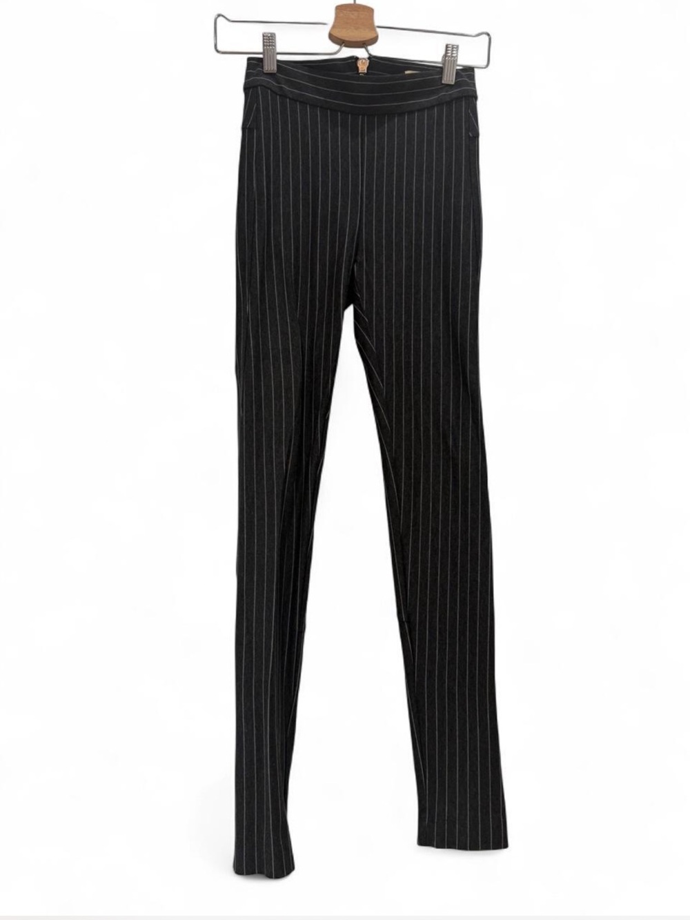 Ronny Kobo Black Pinstripe Pants